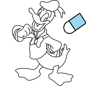 Hướng dẫn cách vẽ vịt Donald vui vẻ và đáng yêu chi tiết từng bước cho bé - Bước 10