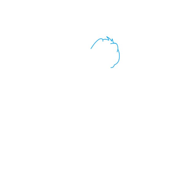 Hướng dẫn cách vẽ vịt Donald thân thiện và vui vẻ cho bé - Bước 1