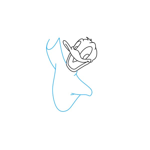 Hướng dẫn cách vẽ vịt Donald thân thiện và vui vẻ cho bé - Bước 4