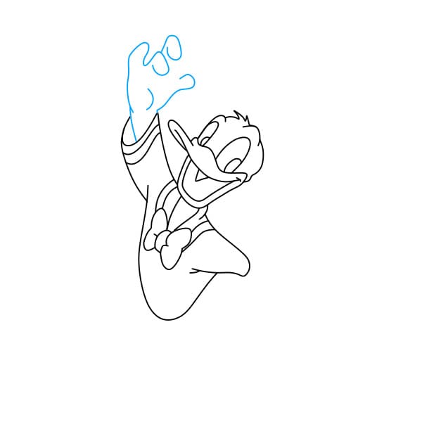 Hướng dẫn cách vẽ vịt Donald thân thiện và vui vẻ cho bé - Bước 5