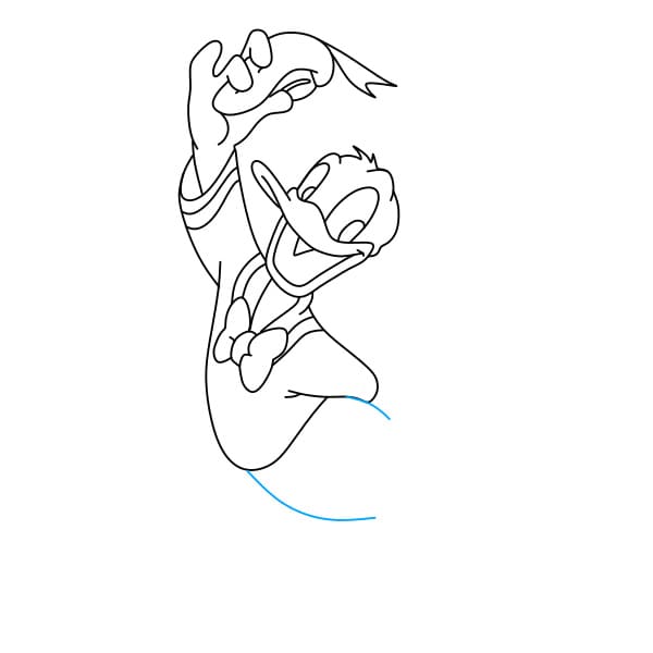 Hướng dẫn cách vẽ vịt Donald thân thiện và vui vẻ cho bé - Bước 7