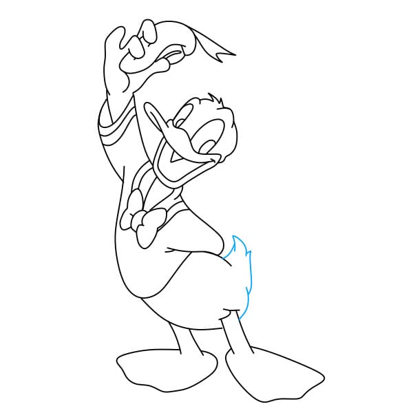 Hướng dẫn cách vẽ vịt Donald thân thiện và vui vẻ cho bé - Bước 9