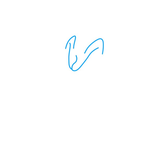 Hướng dẫn cách vẽ vịt Donald đang tức giận - Bước 1