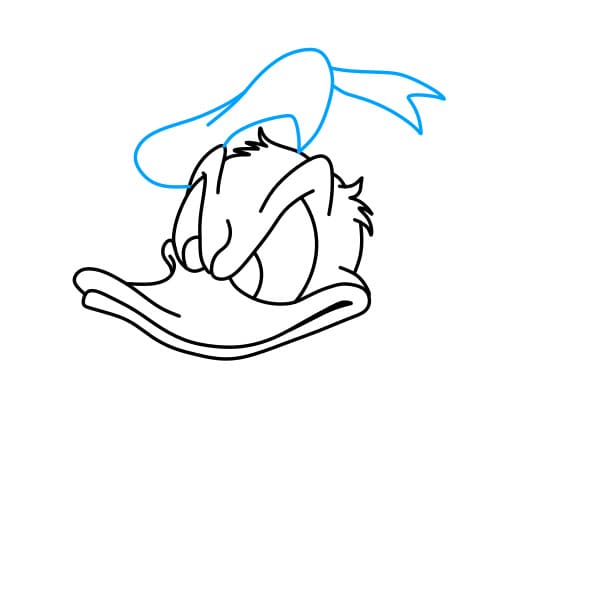 Hướng dẫn cách vẽ vịt Donald đang tức giận - Bước 4