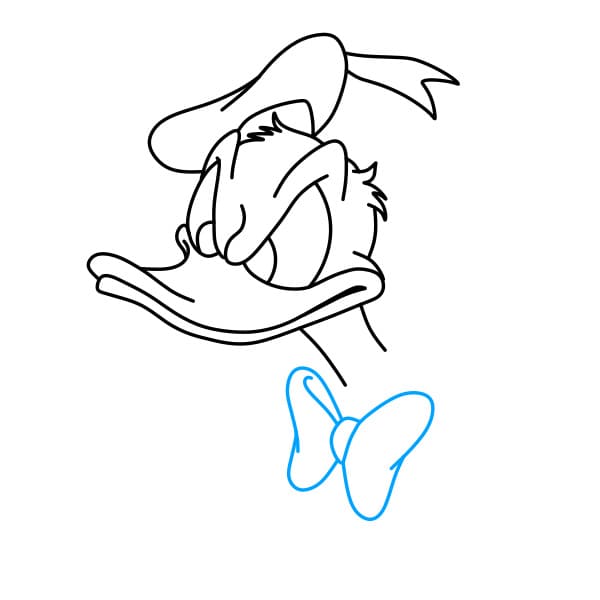 Hướng dẫn cách vẽ vịt Donald đang tức giận - Bước 6