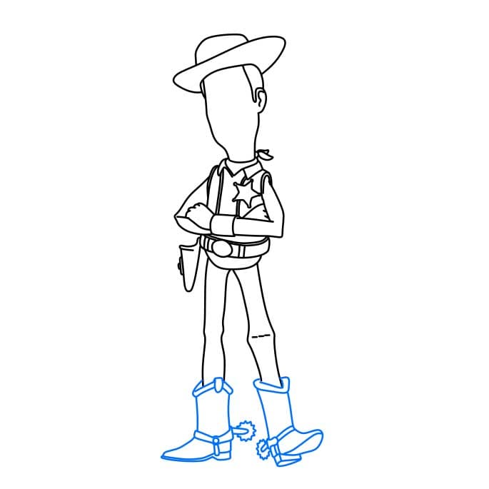 Hướng dẫn vẽ Woody đơn giản dễ thương - Bước 4