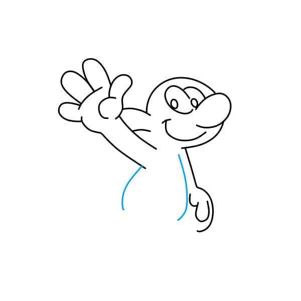 Hướng dẫn vẽ Xì Trum đơn giản và đẹp cho bé - Bước 4