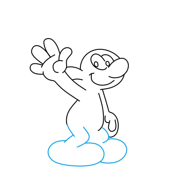 Hướng dẫn vẽ Xì Trum đơn giản và đẹp cho bé - Bước 5