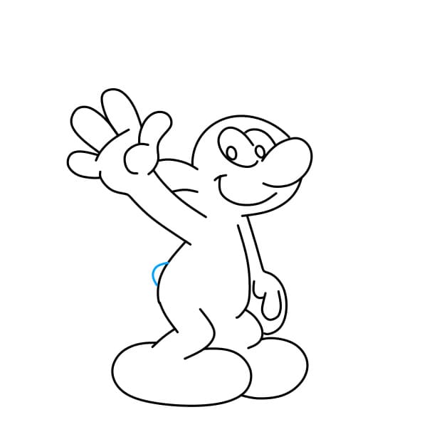 Hướng dẫn vẽ Xì Trum đơn giản và đẹp cho bé - Bước 6