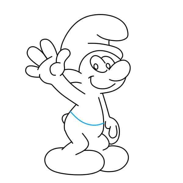 Hướng dẫn vẽ Xì Trum đơn giản và đẹp cho bé - Bước 8