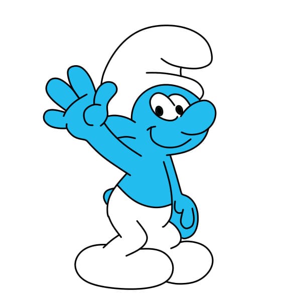 Hướng dẫn vẽ Xì Trum đơn giản và đẹp cho bé