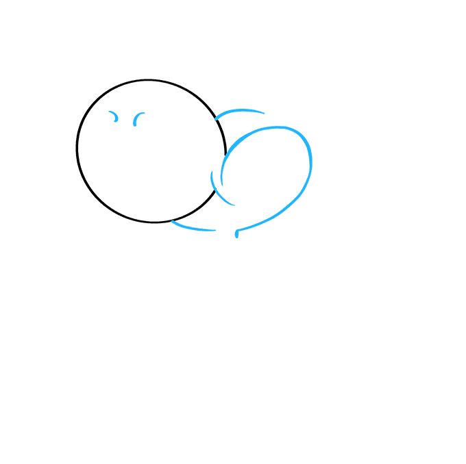 Hướng dẫn cách vẽ Yoshi trông thật ngộ nghĩnh và đáng yêu cho bé - Bước 2