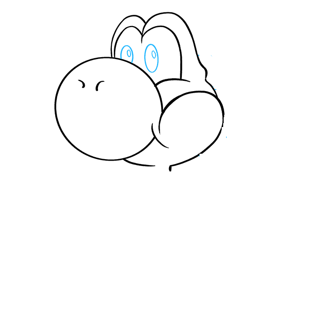 Hướng dẫn cách vẽ Yoshi trông thật ngộ nghĩnh và đáng yêu cho bé - Bước 3