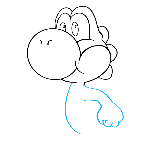 Hướng dẫn cách vẽ Yoshi trông thật ngộ nghĩnh và đáng yêu cho bé - Bước 5