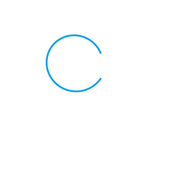 Hướng dẫn vẽ nhân vật Yoshi đơn giản và dễ thương - Bước 1