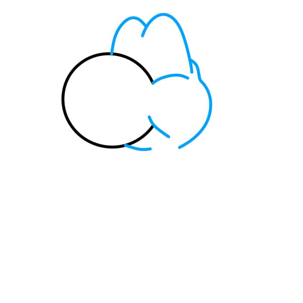 Hướng dẫn vẽ nhân vật Yoshi đơn giản và dễ thương - Bước 2