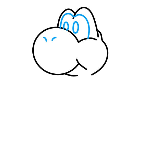 Hướng dẫn vẽ nhân vật Yoshi đơn giản và dễ thương - Bước 3