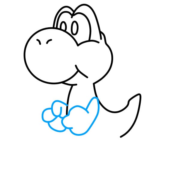 Hướng dẫn vẽ nhân vật Yoshi đơn giản và dễ thương - Bước 5