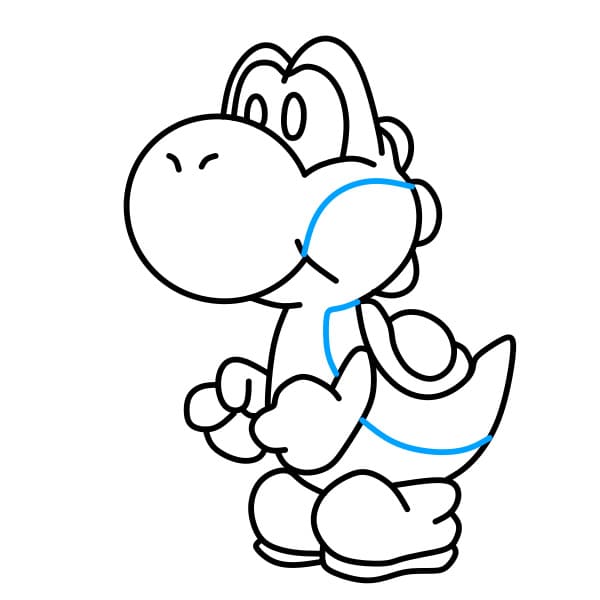 Hướng dẫn vẽ nhân vật Yoshi đơn giản và dễ thương - Bước 8