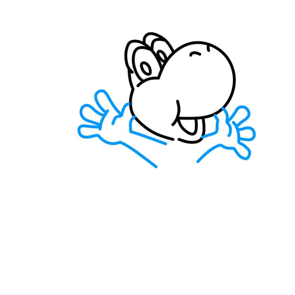 Hướng dẫn vẽ nhân vật Yoshi đơn giản và dễ thương - Bước 3