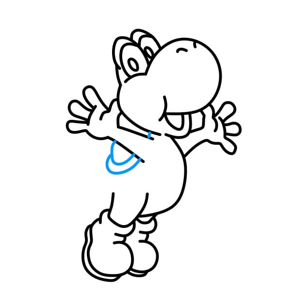 Hướng dẫn vẽ nhân vật Yoshi đơn giản và dễ thương - Bước 6