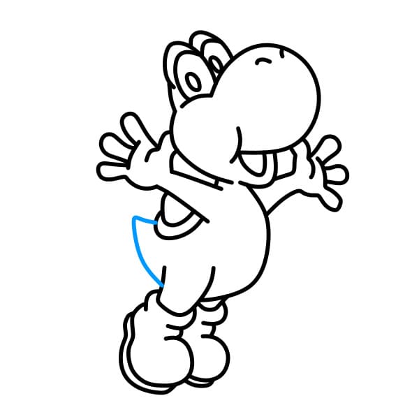 Hướng dẫn vẽ nhân vật Yoshi đơn giản và dễ thương - Bước 7