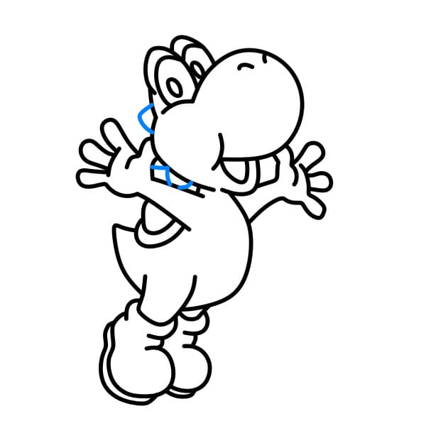 Hướng dẫn vẽ nhân vật Yoshi đơn giản và dễ thương - Bước 8