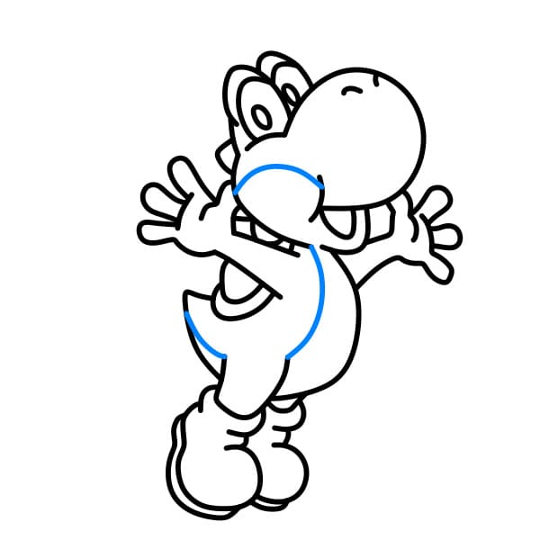 Hướng dẫn vẽ nhân vật Yoshi đơn giản và dễ thương - Bước 9