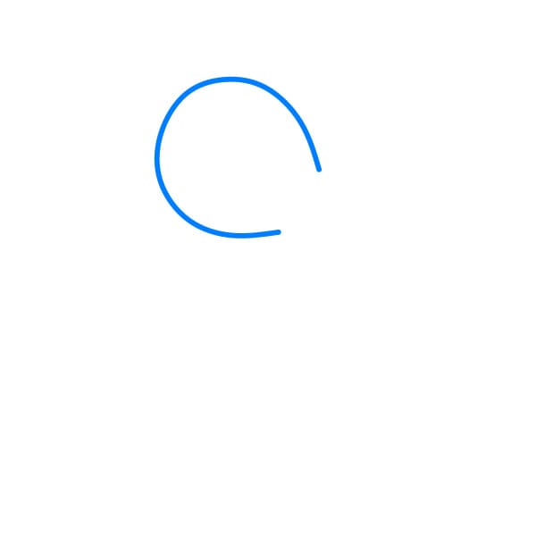 Hướng dẫn vẽ nhân vật Yoshi đơn giản và dễ thương - Bước 1