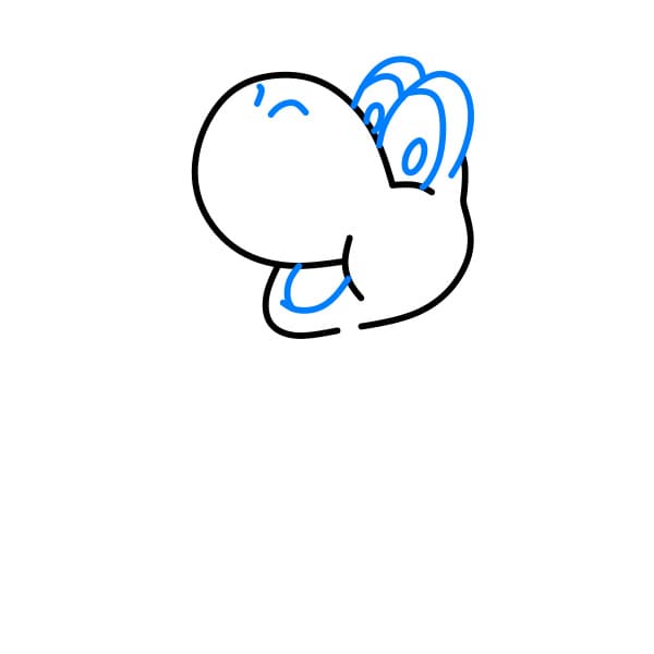 Hướng dẫn vẽ nhân vật Yoshi đơn giản và dễ thương - Bước 3