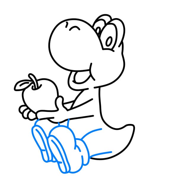 Hướng dẫn vẽ nhân vật Yoshi đơn giản và dễ thương - Bước 6