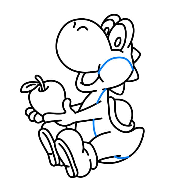 Hướng dẫn vẽ nhân vật Yoshi đơn giản và dễ thương - Bước 8