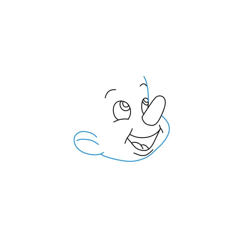 Hướng dẫn cách vẽ cậu bé người gỗ ( Pinocchio) đơn giản cho bé - Bước 2