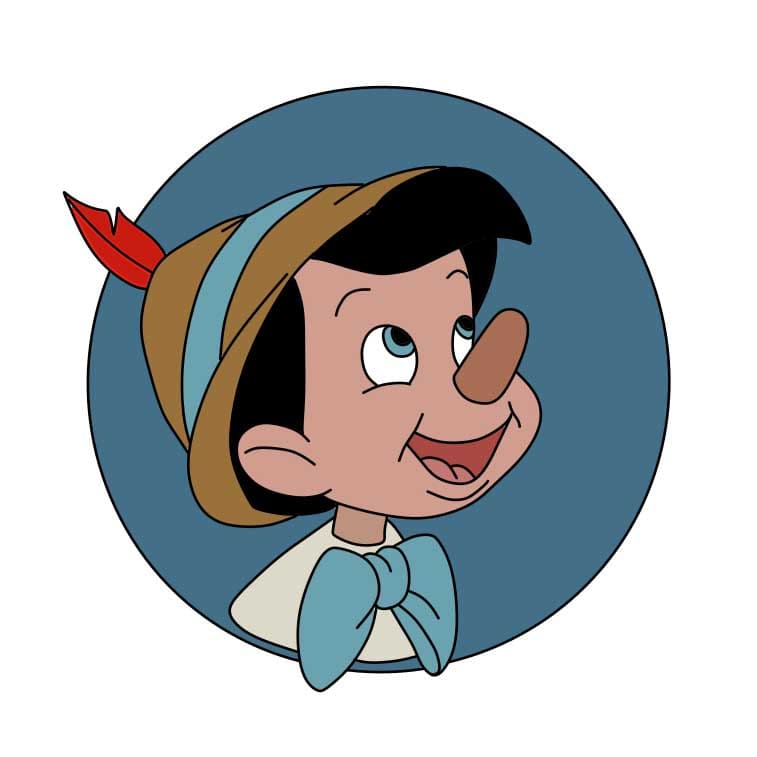 Hướng dẫn cách vẽ cậu bé người gỗ ( Pinocchio) đơn giản cho bé - Bước 7