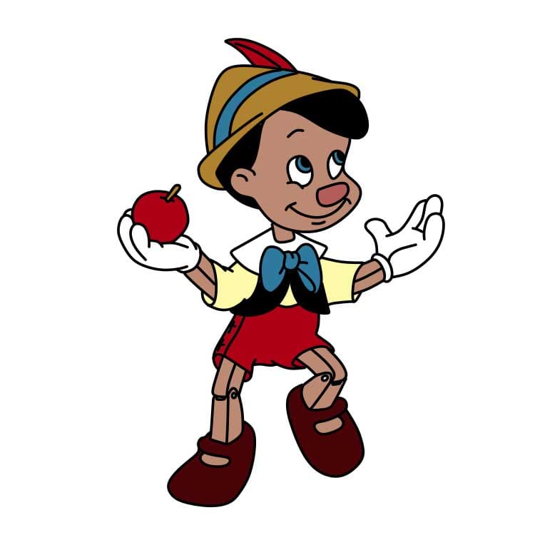 Hướng dẫn cách vẽ cậu bé người gỗ ( Pinocchio) đơn giản cho bé