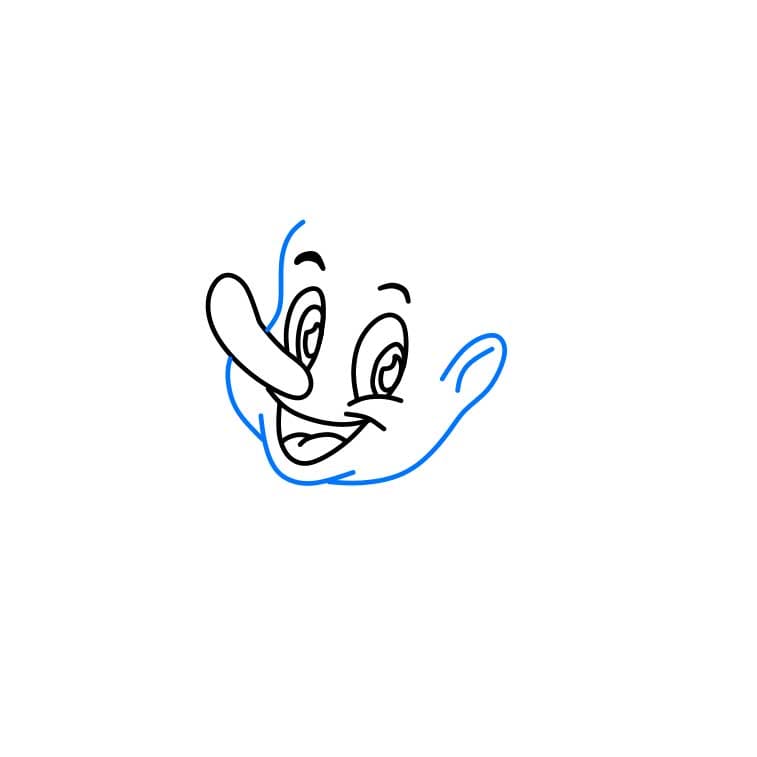 Hướng dẫn cách vẽ cậu bé người gỗ ( Pinocchio) đáng yêu - Bước 2