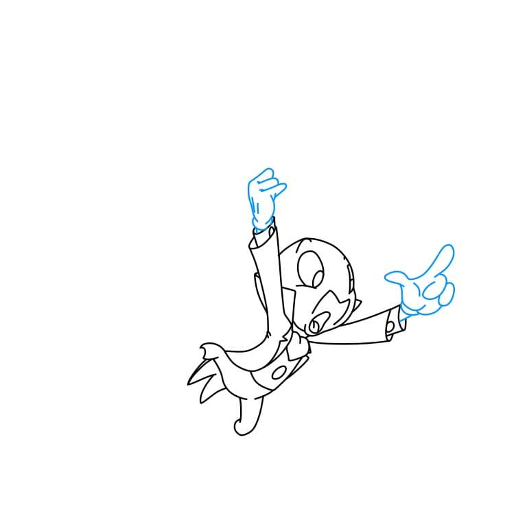 Hướng dẫn cách vẽ chú dế Jiminy đơn giản và đẹp cho bé - Bước 3