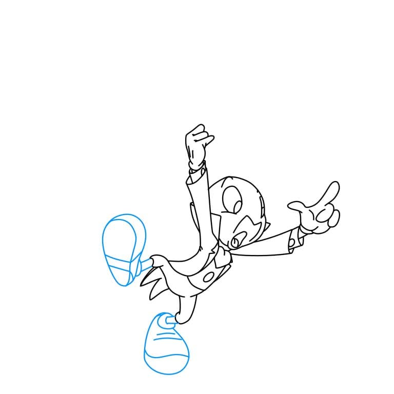 Hướng dẫn cách vẽ chú dế Jiminy đơn giản và đẹp cho bé - Bước 4