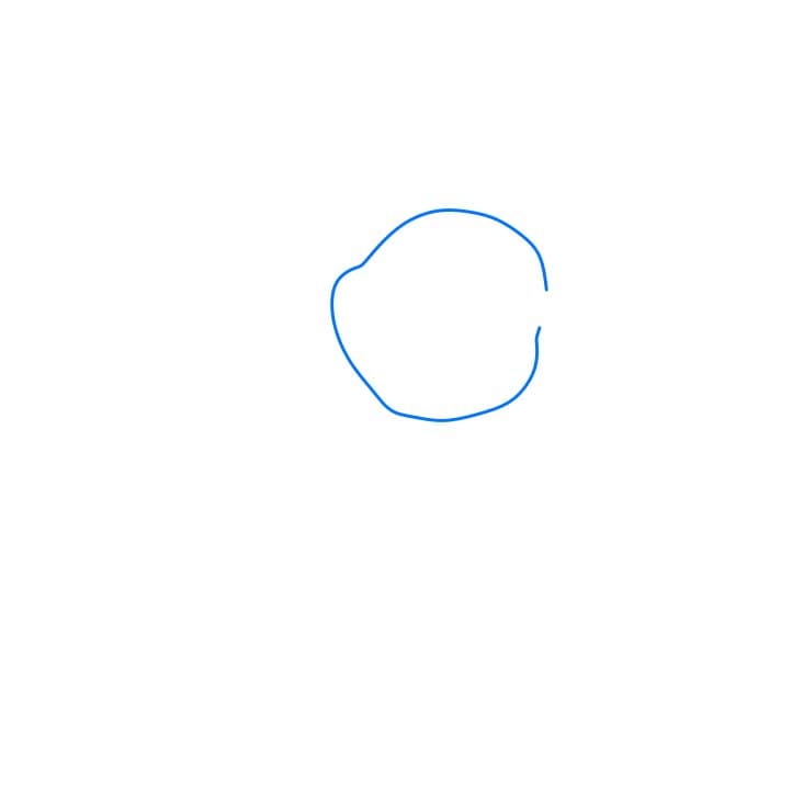 Hướng dẫn cách vẽ chú dế Jiminy đơn giản và đẹp cho bé - Bước 1