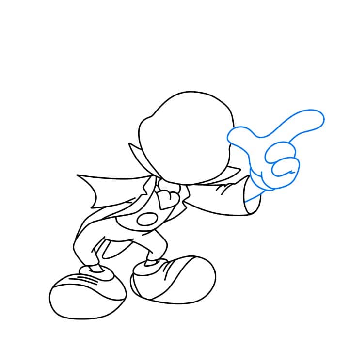 Hướng dẫn cách vẽ chú dế Jiminy đơn giản và đẹp cho bé - Bước 4