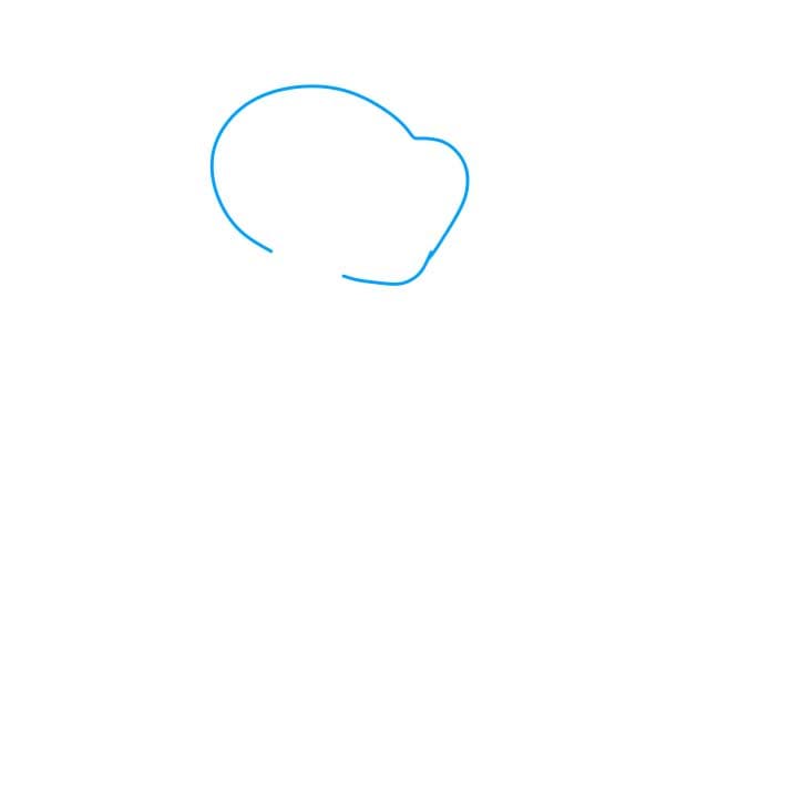 Hướng dẫn cách vẽ chú dế Jiminy đơn giản cho bé - Bước 1