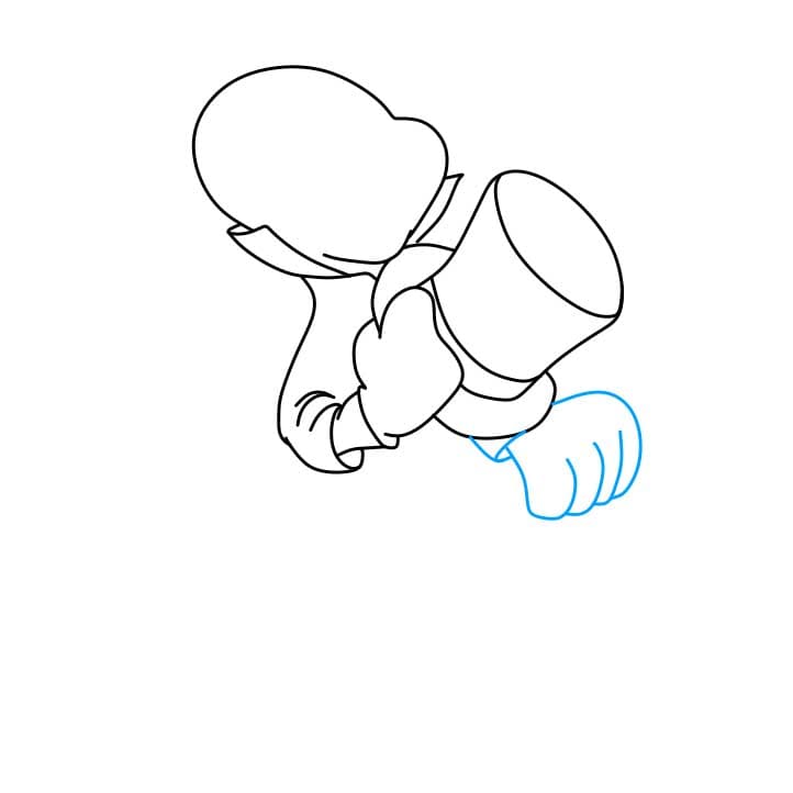 Hướng dẫn cách vẽ chú dế Jiminy đơn giản cho bé - Bước 3