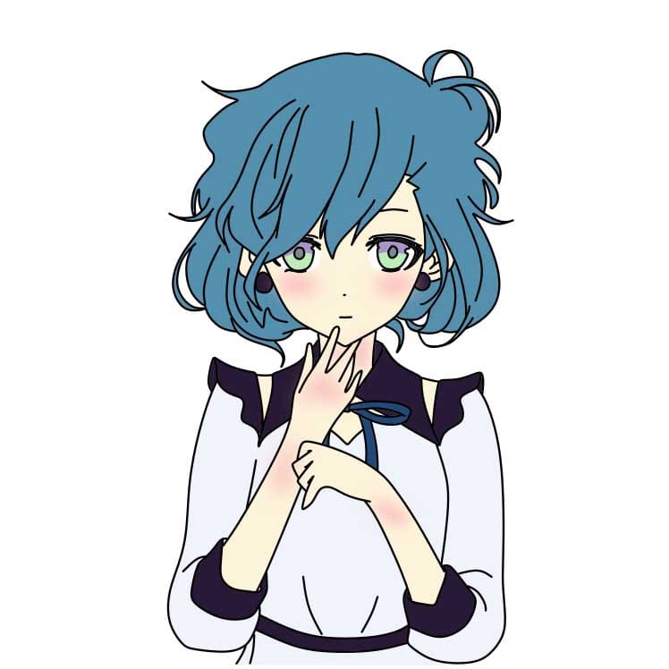 Hướng dẫn cách vẽ cô gái Anime chi tiết từng bước cho bé - Bước 6