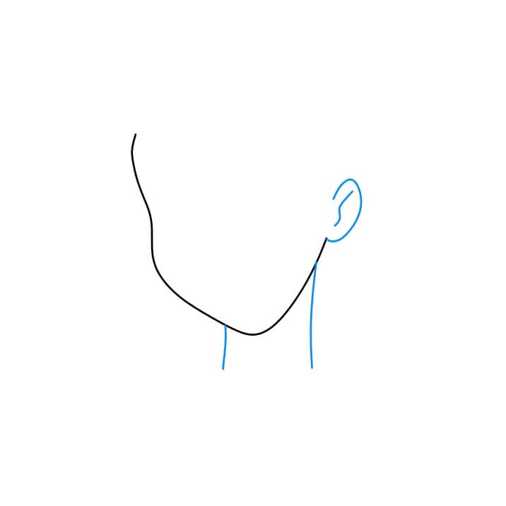 Hướng dẫn cách vẽ công chúa Tiana chi tiết từng bước cho bé - Bước 2