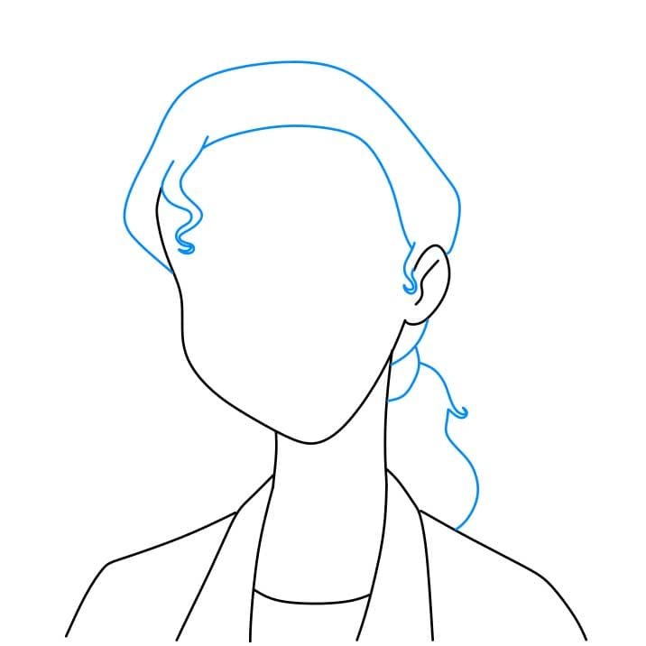 Hướng dẫn cách vẽ công chúa Tiana chi tiết từng bước cho bé - Bước 4