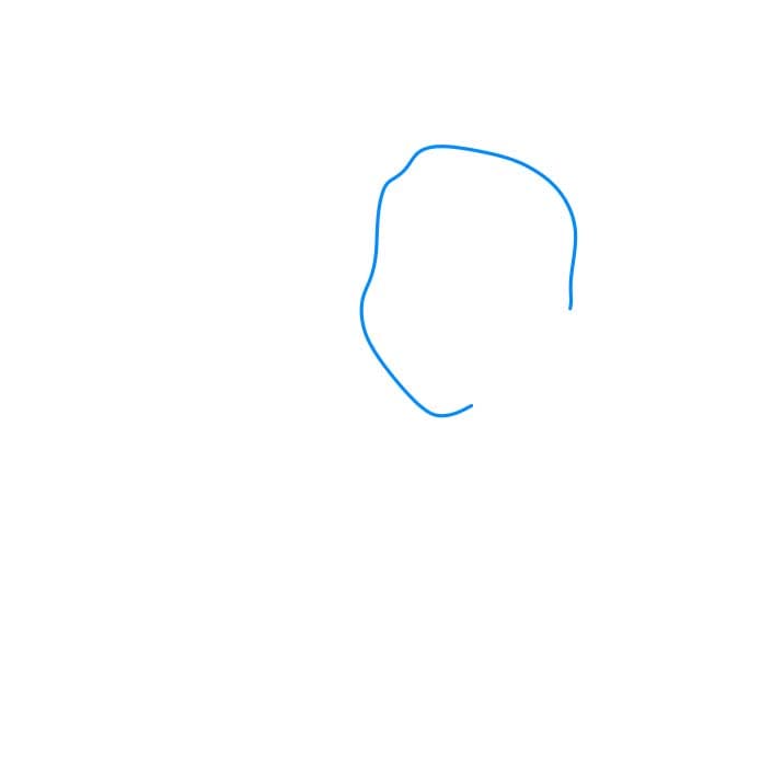 Hướng dẫn vẽ công chúa Tiana đơn giản dễ thương - Bước 1