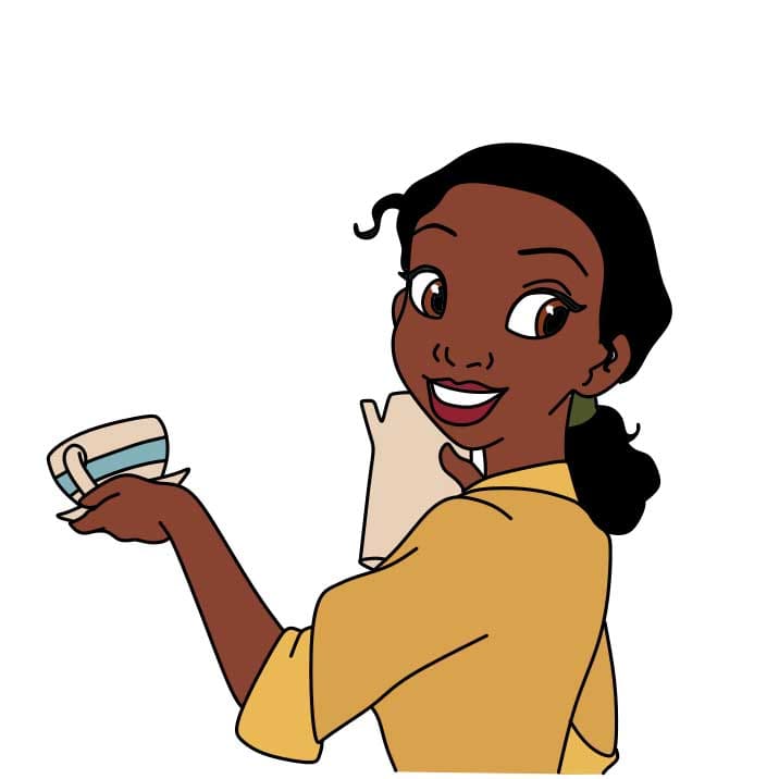 Hướng dẫn vẽ công chúa Tiana đơn giản dễ thương