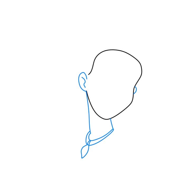 Hướng dẫn vẽ công chúa Tiana đang vui vẻ cho bé - Bước 2