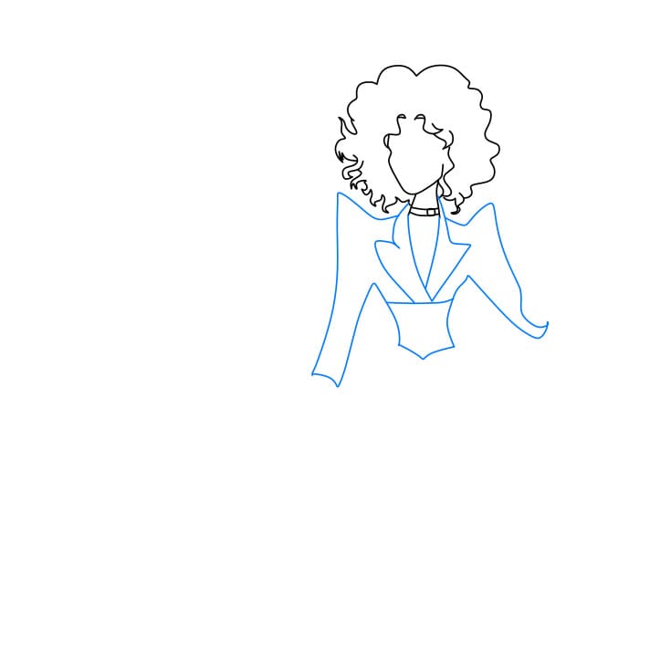 Hướng dẫn cách vẽ nhân vật Cruella de Vil đơn giản và đẹp cho bé - Bước 4