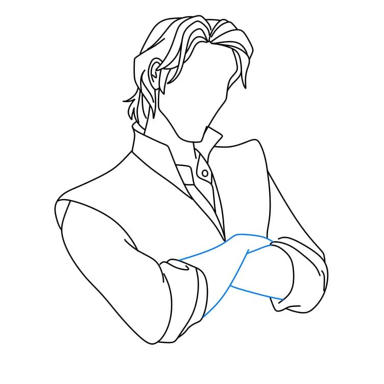 Hướng dẫn cách vẽ nhân vật Flynn Rider ranh mãnh và đơn giản cho bé - Bước 4